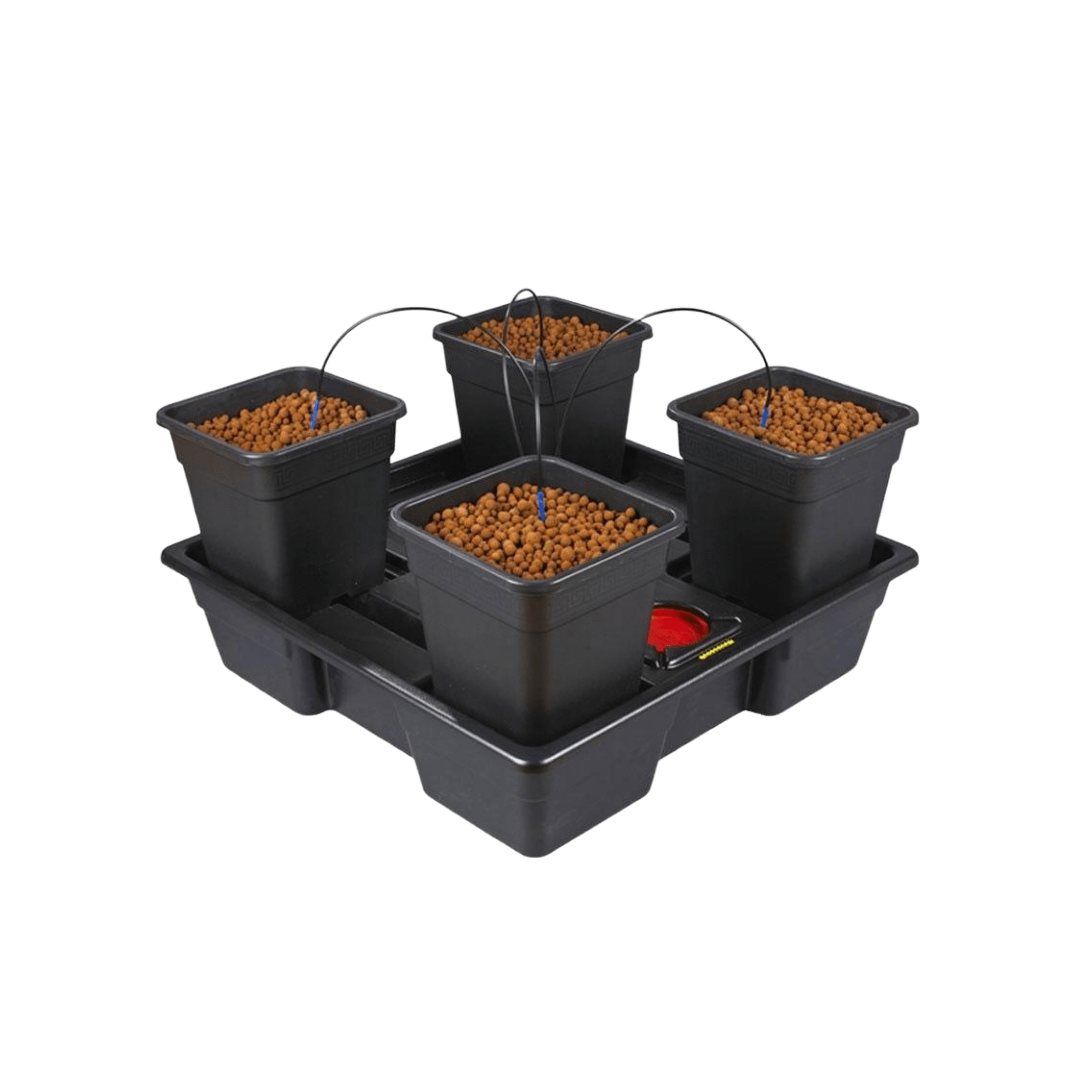 Hydroponic growing system with four pots