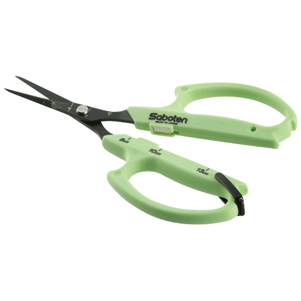 Saboten Gardening Accessories > Propagation Tools > Secateurs & Scissors Straight Blade Saboten Trimming Scissors - Automatic Opening (Curved / Straight Blade)