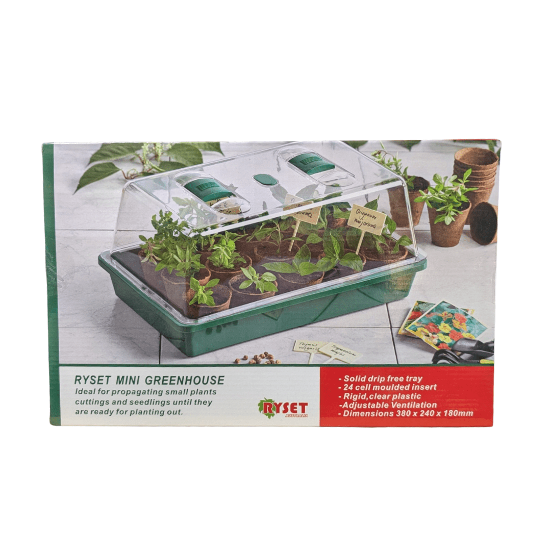 Ryset Gardening Accessories > Propagation Tools > Trays & Humidity Domes Large Seedling Propagator Box with 24 Cell Insert – Mini Greenhouse for Seedlings, Cuttings & Plant Propagation