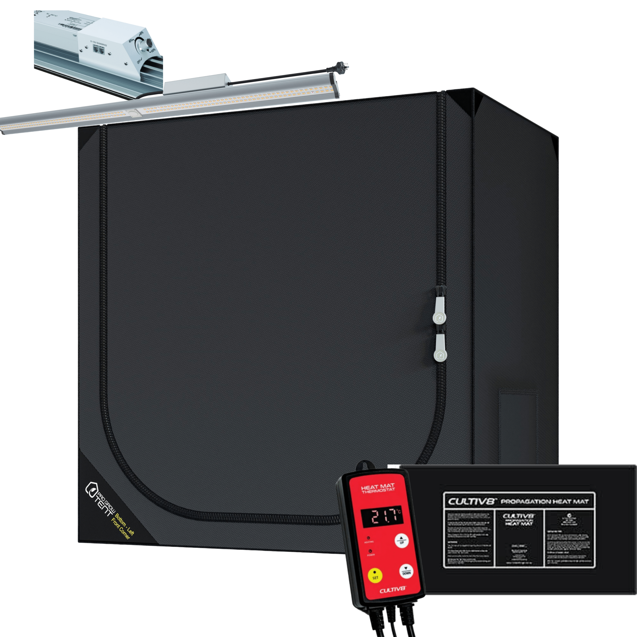 Pro Grow Hydroponic Supplies > Grow Tents > Complete Kits Pro Grow Clone & Seedling Tent Combo (70cm x 45cm x 70cm)