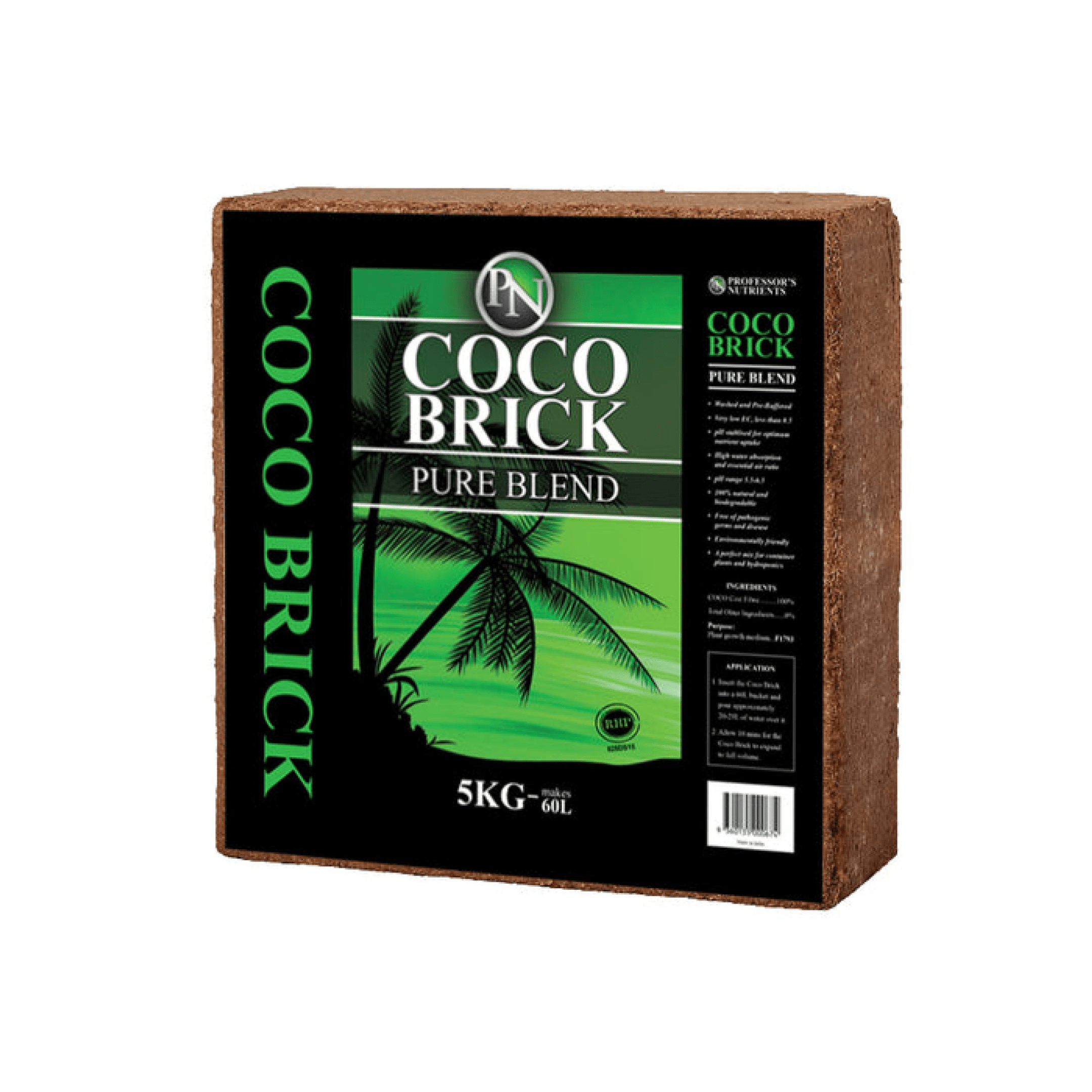 Coco Coir Block Brick 5kg (Washed & Buffered)