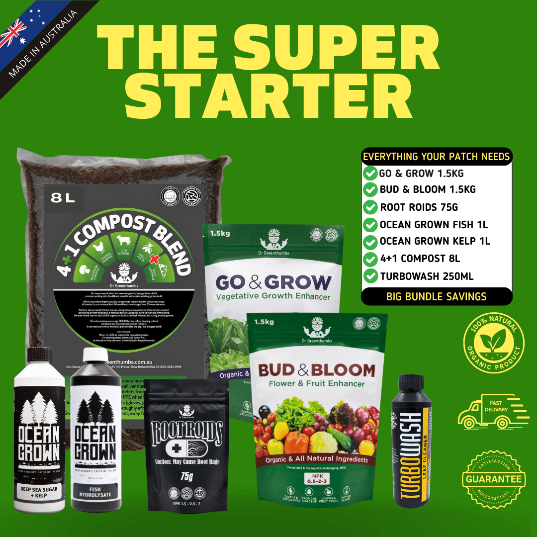 Combo Packs Organic Gardening > Dry Amendments > Premium Nutrient Kits The Super Starter - Everything your patch needs!