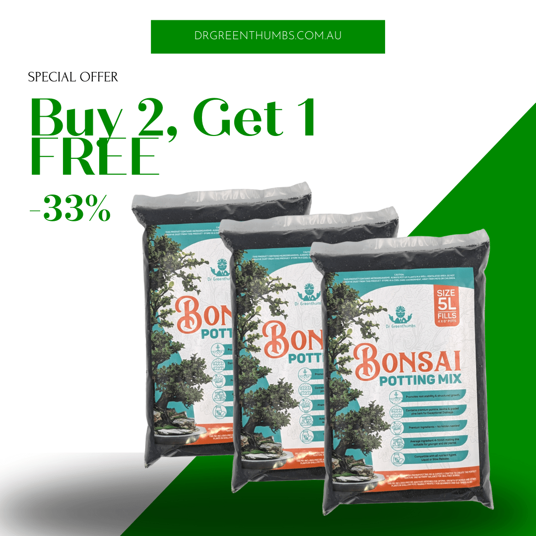 Dr Greenthumbs Organic Gardening > Potting Soil & Growing Media 3 x 5L Bags Buy 2 Get 1 Free - Bonsai Potting Mix
