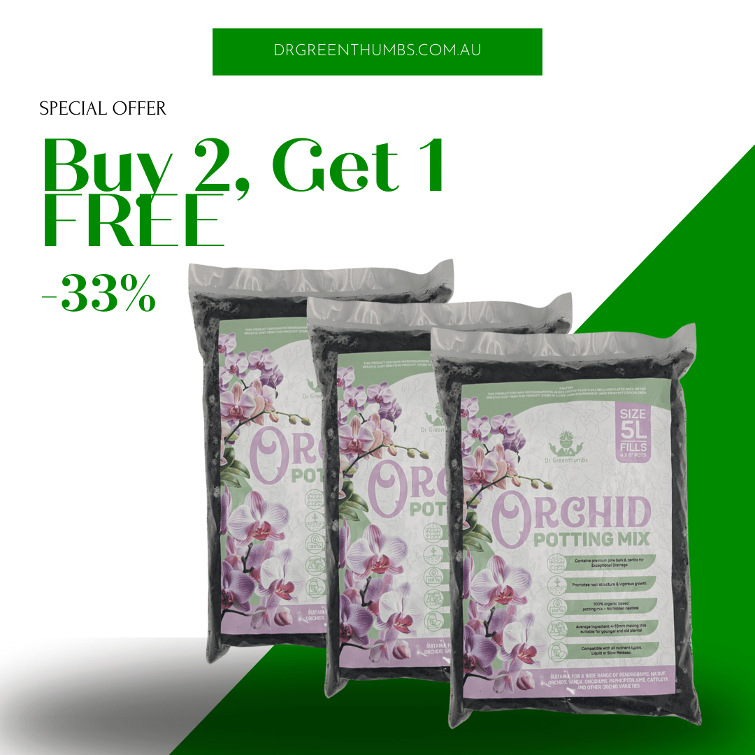 Dr Greenthumbs Organic Gardening > Potting Soil & Growing Media 3 x 5L Bags Buy 2 Get 1 Free - Orchid Potting Mix