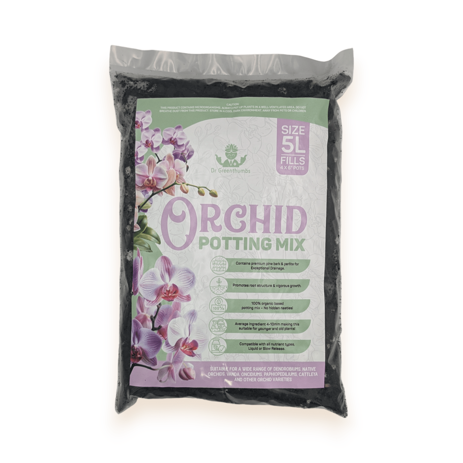 Dr Greenthumbs Organic Gardening > Potting Soil & Growing Media Dr Greenthumbs Orchid Potting Mix - 5L