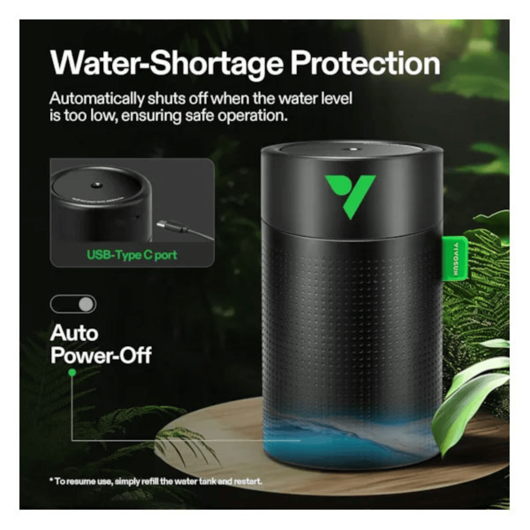 Vivosun Gardening Accessories > Environmental Monitoring VIVOSUN AEROSTREAM UO75 USB Humidifier - 750 ml Smart Ultrasonic Mist Maker for Grow Tents & Small Spaces