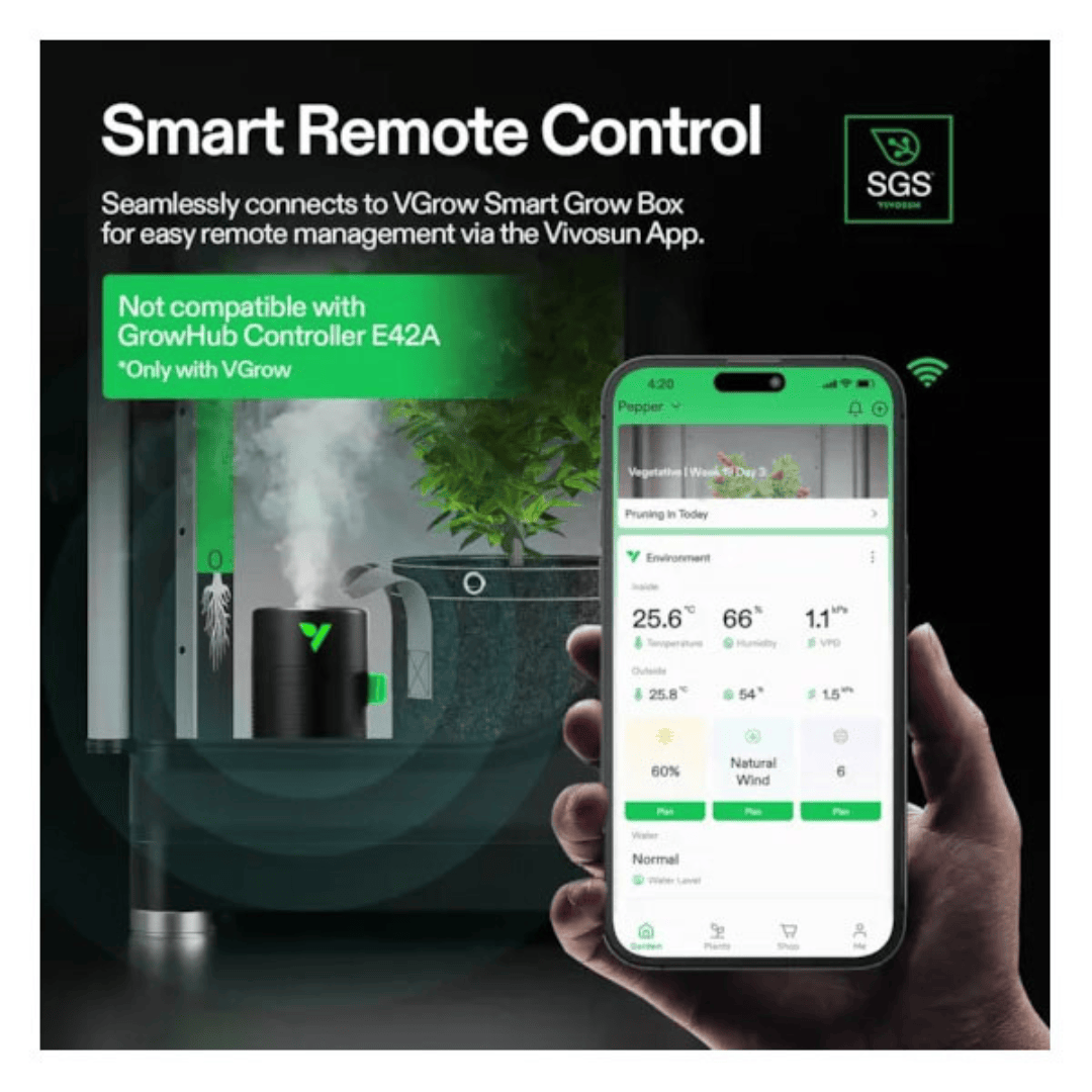 Vivosun Gardening Accessories > Environmental Monitoring VIVOSUN AEROSTREAM UO75 USB Humidifier - 750 ml Smart Ultrasonic Mist Maker for Grow Tents & Small Spaces