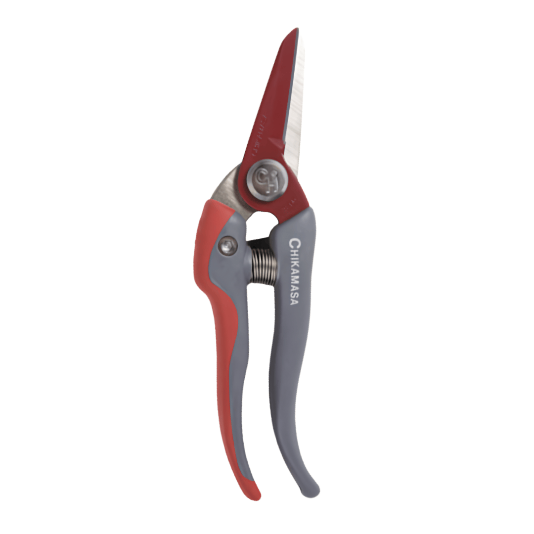 Chikamasa TS-66B Japanese Flower Shear – Lightweight Pruning Shears with Carbon Steel Blade, Fluorine Coating & Wire Cutter