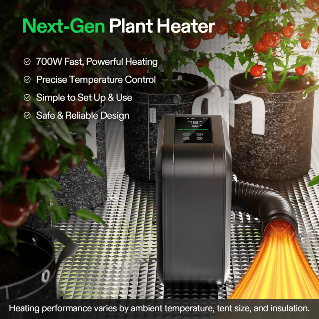 Vivosun Hydroponic Supplies > Environment > Environmental Control VIVOSUN AeroFlux Grow Tent Heater 700W Smart PTC Heater with VPD Control, App Monitoring & Safety Protection