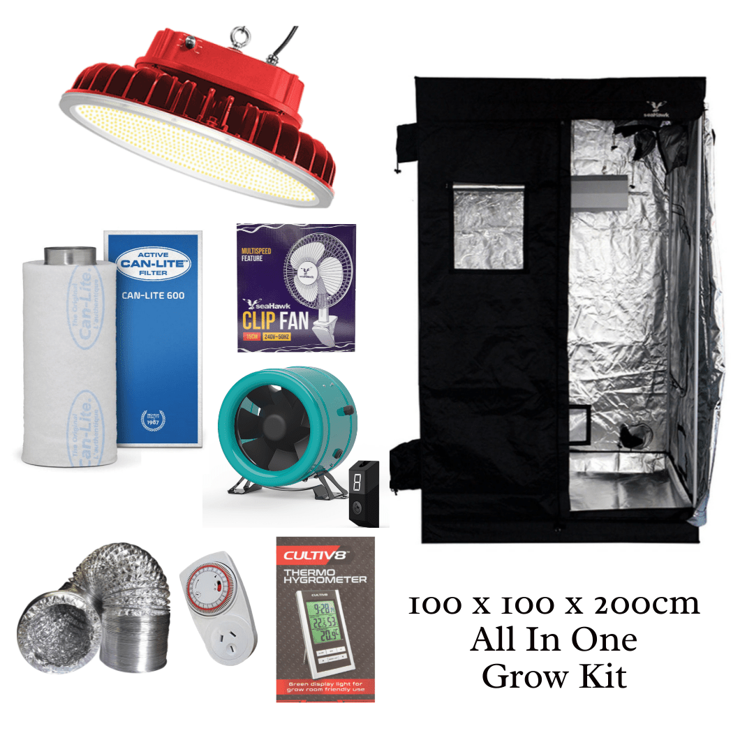 Dr Greenthumbs Hydroponic Supplies > Grow Tents > Complete Kits 100x100x200cm Seahawk Grow Tent Package