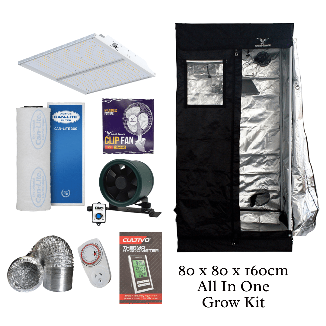 Dr Greenthumbs Hydroponic Supplies > Grow Tents > Complete Kits 80x80x160cm Seahawk Grow Tent Package
