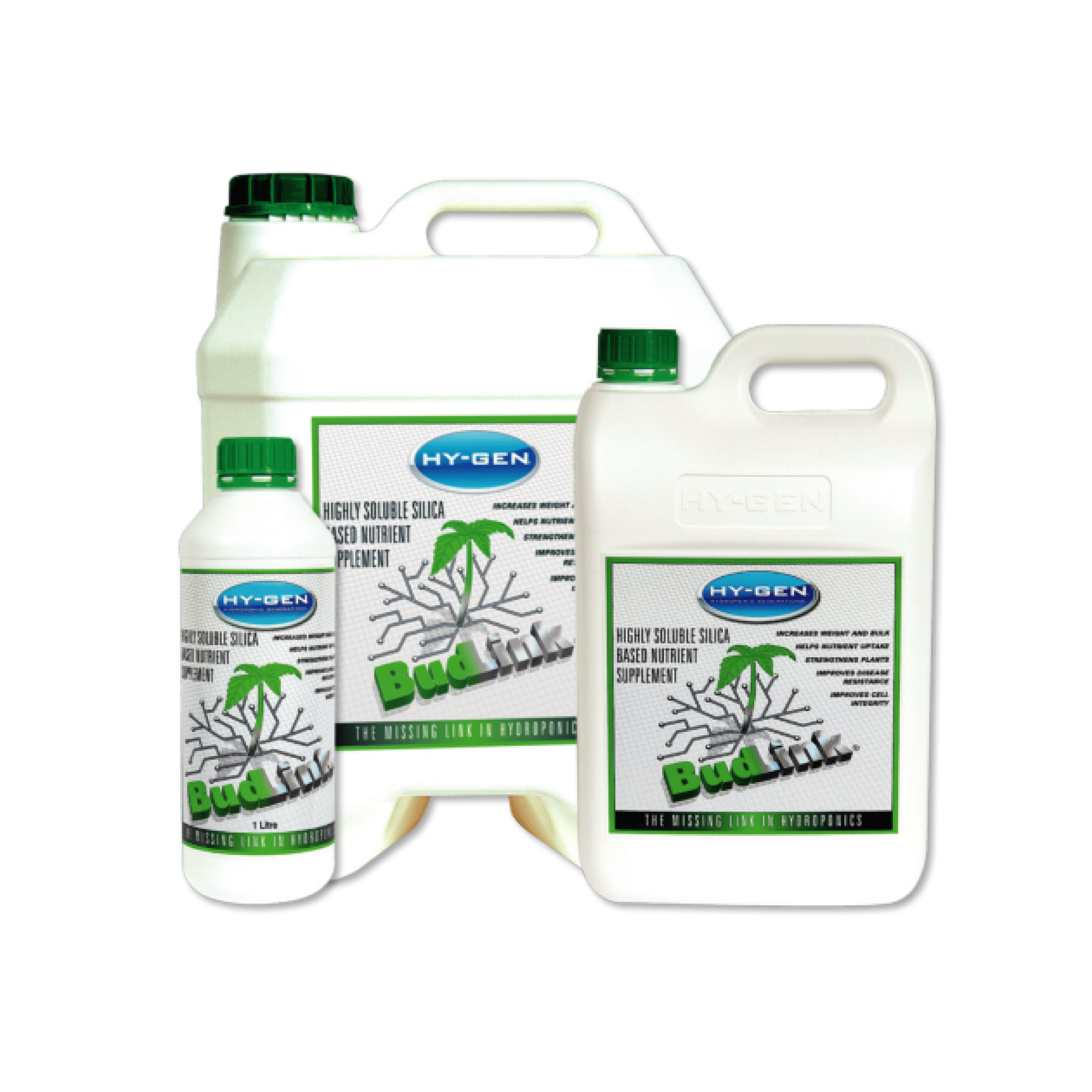 Hy-Gen Hydroponic Supplies > Hydroponic Nutrients > Nutrient Additives Hy-Gen BudLink Silica Supplement (1L / 5L)