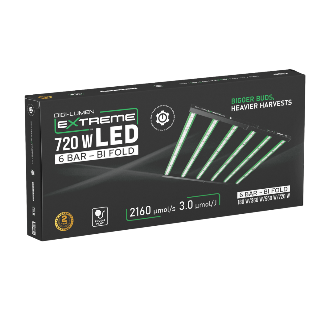 Digi Lumen Hydroponic Supplies > Lighting > LED Lights Digi-Lumen Extreme 720W LED Grow Light 6-Bar Full Spectrum Foldable Commercial Grow Light