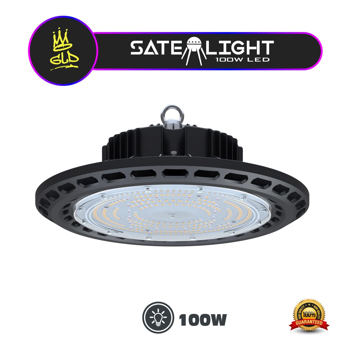 Pro Grow Hydroponic Supplies > Lighting > LED Lights GLD 100w UFO (Waterproof Design)