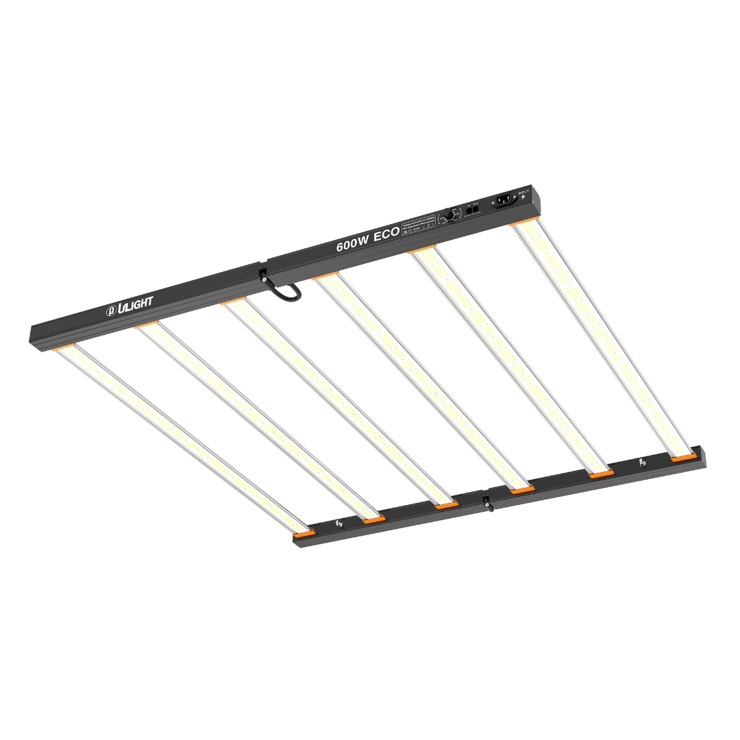 Ulight Hydroponic Supplies > Lighting > LED Lights ULight ECO 600W Full Spectrum LED Grow Light Panel – Samsung Diodes, 2.7 µmol/J, IP65 Waterproof, Dimmable