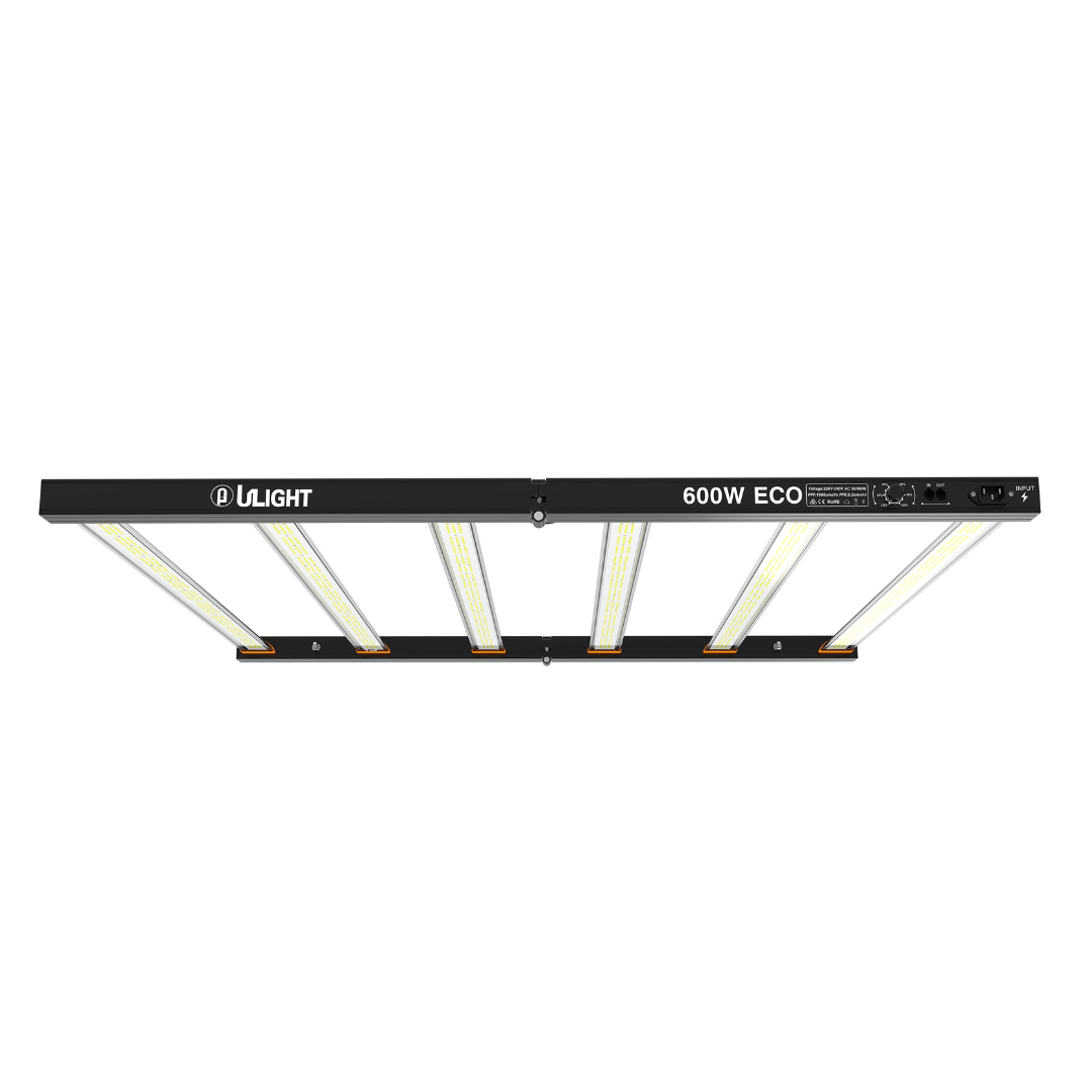 Ulight Hydroponic Supplies > Lighting > LED Lights ULight ECO 600W Full Spectrum LED Grow Light Panel – Samsung Diodes, 2.7 µmol/J, IP65 Waterproof, Dimmable