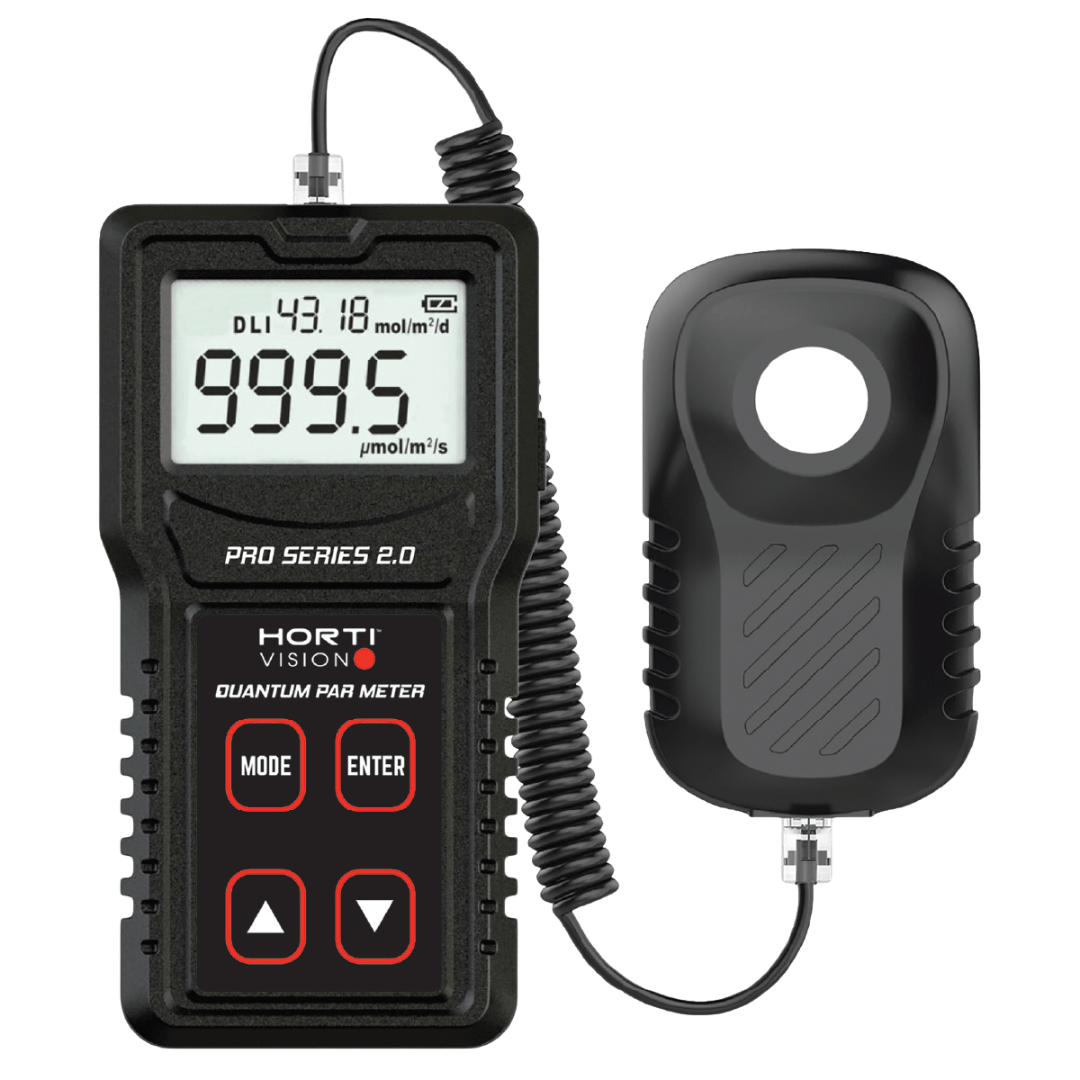 Hortivision Hydroponic Supplies > Lighting > Par & Lux Meters HORTIVISION PRO SERIES 2.0 Quantum PAR Meter with Extendable Stick – Precision Light Measurement for Horticulture