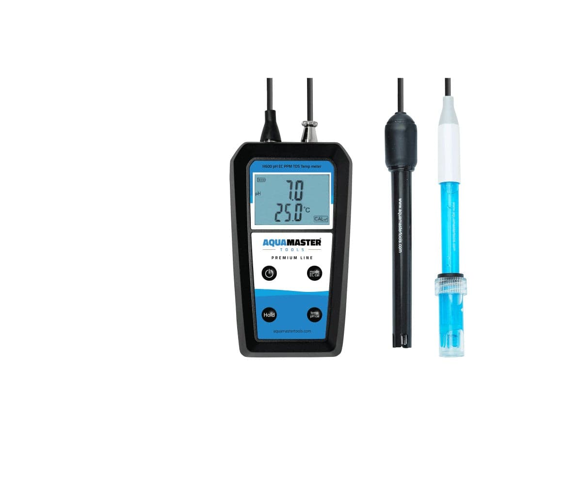 Aqua Master Hydroponic Supplies > Water Test Meters & Solutions > EC & pH Meters Aqua Master H600 Pro Handheld Meter (pH, EC, PPM, TDS, Temp)