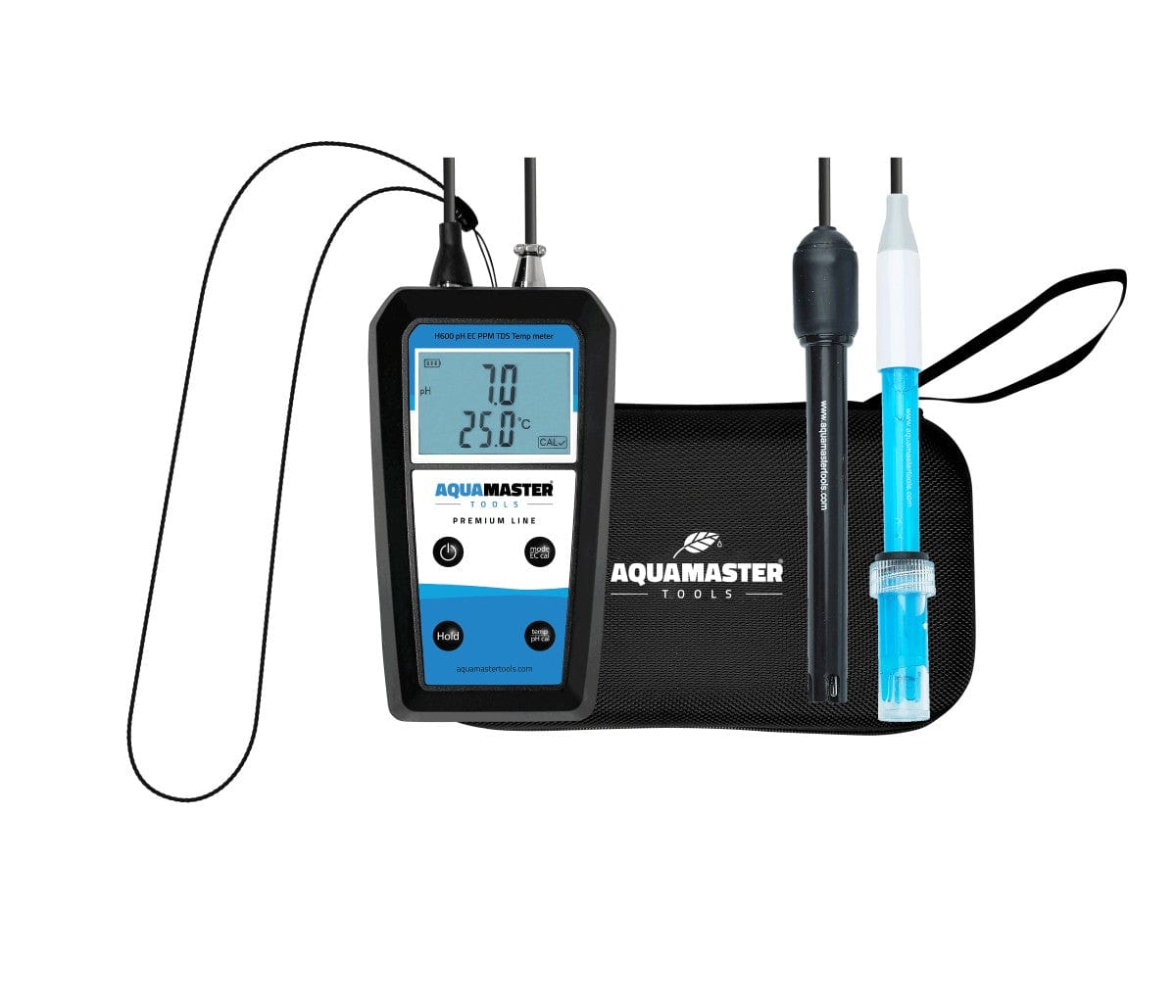 Aqua Master Hydroponic Supplies > Water Test Meters & Solutions > EC & pH Meters Aqua Master H600 Pro Handheld Meter (pH, EC, PPM, TDS, Temp)