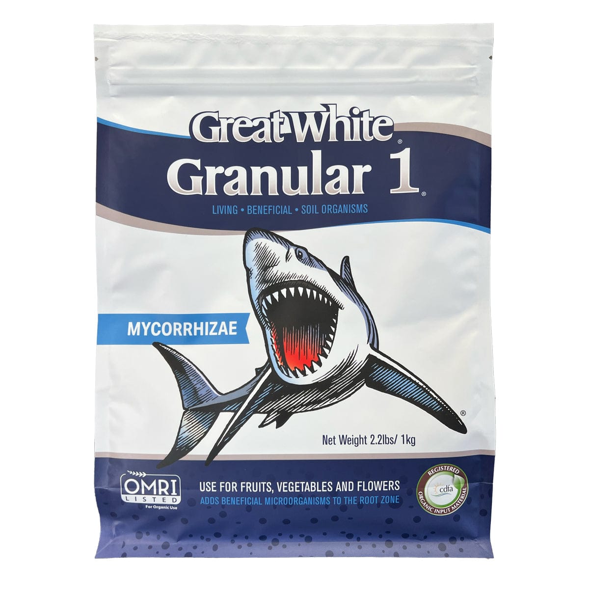 Plant Success Organic Gardening > Microbes & Inoculants 1kg Great White Granular 1 – Single-Species Organic Mycorrhizal Inoculant