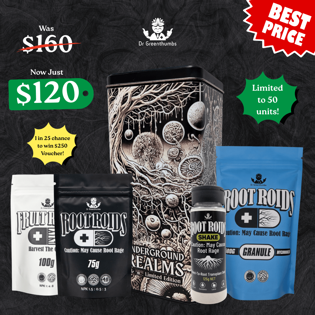Dr Greenthumbs Organic Gardening > Microbes & Inoculants Root Ragers VIP – Underground Realms Collectors Pack
