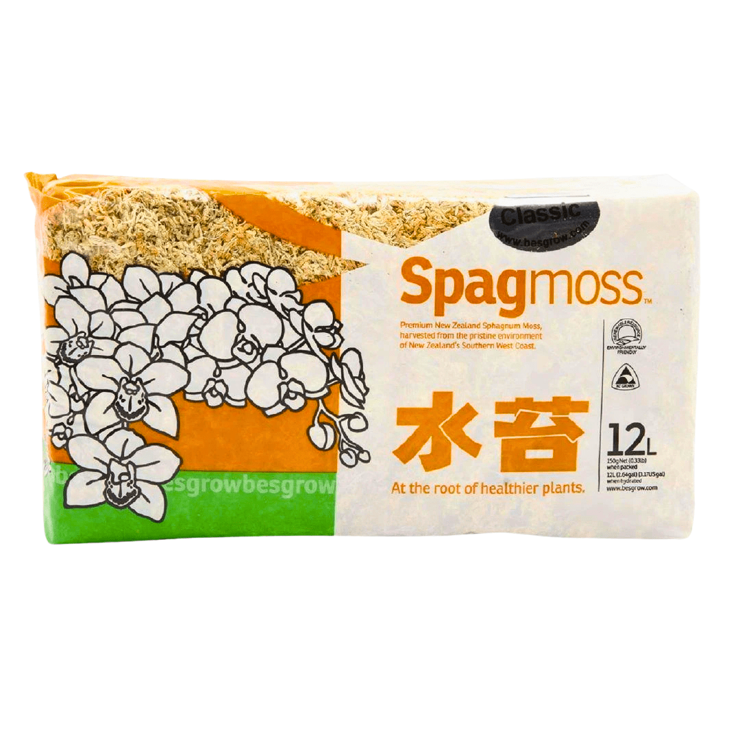 Besgrow Organic Gardening > Potting Soil & Growing Media Besgrow New Zealand Spagmoss Classic – 150g Compressed Sphagnum Moss
