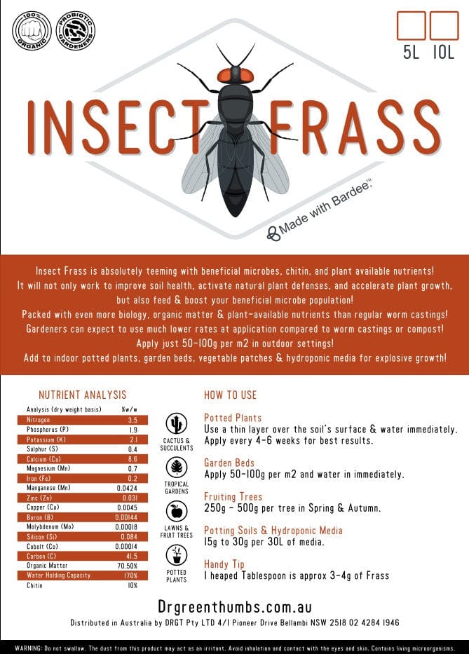 Dr Greenthumbs Insect Frass (High Calcium & Chitin)